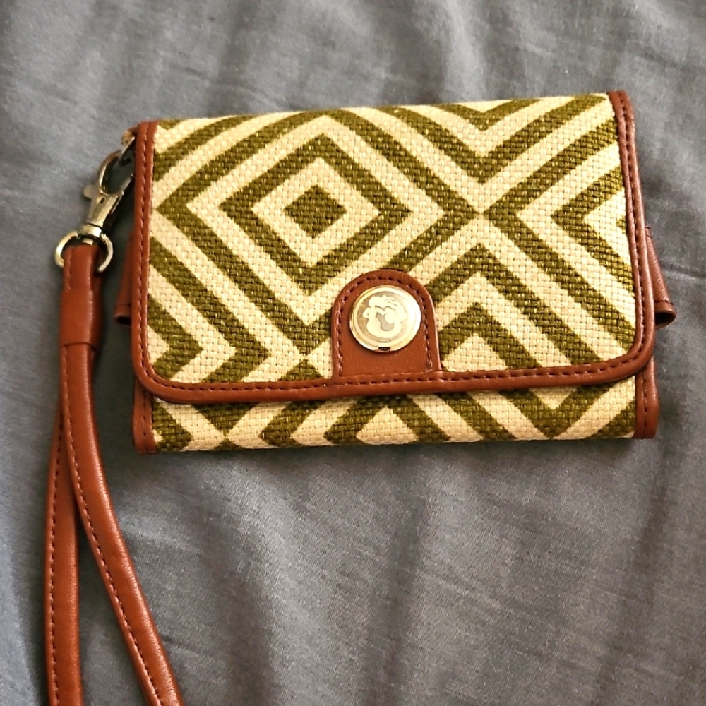 Spartina Geometric Patterned Wristlet Wallet